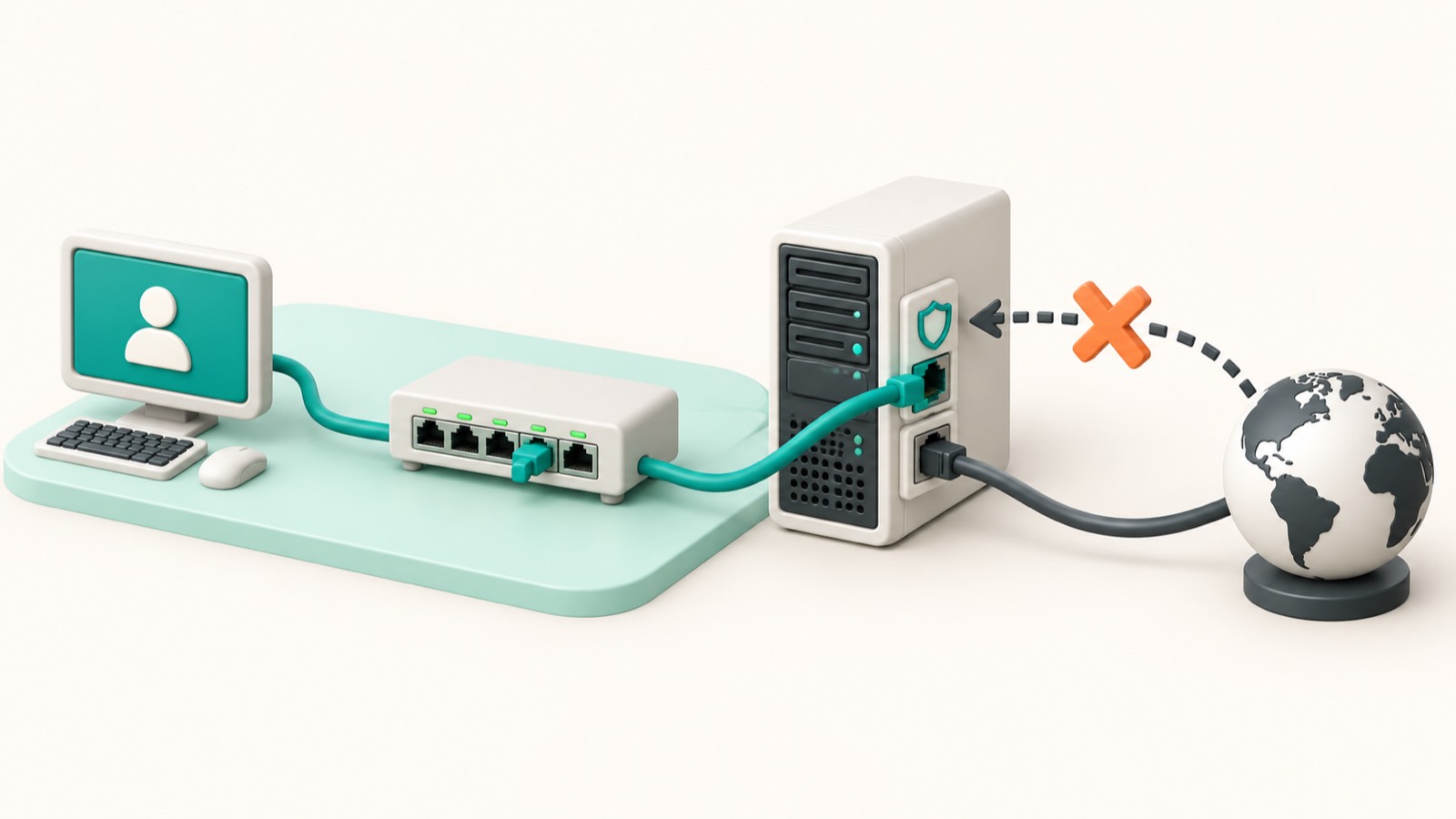 Схема изоляции порта BMC сервера в отдельной сети управления VLAN 10