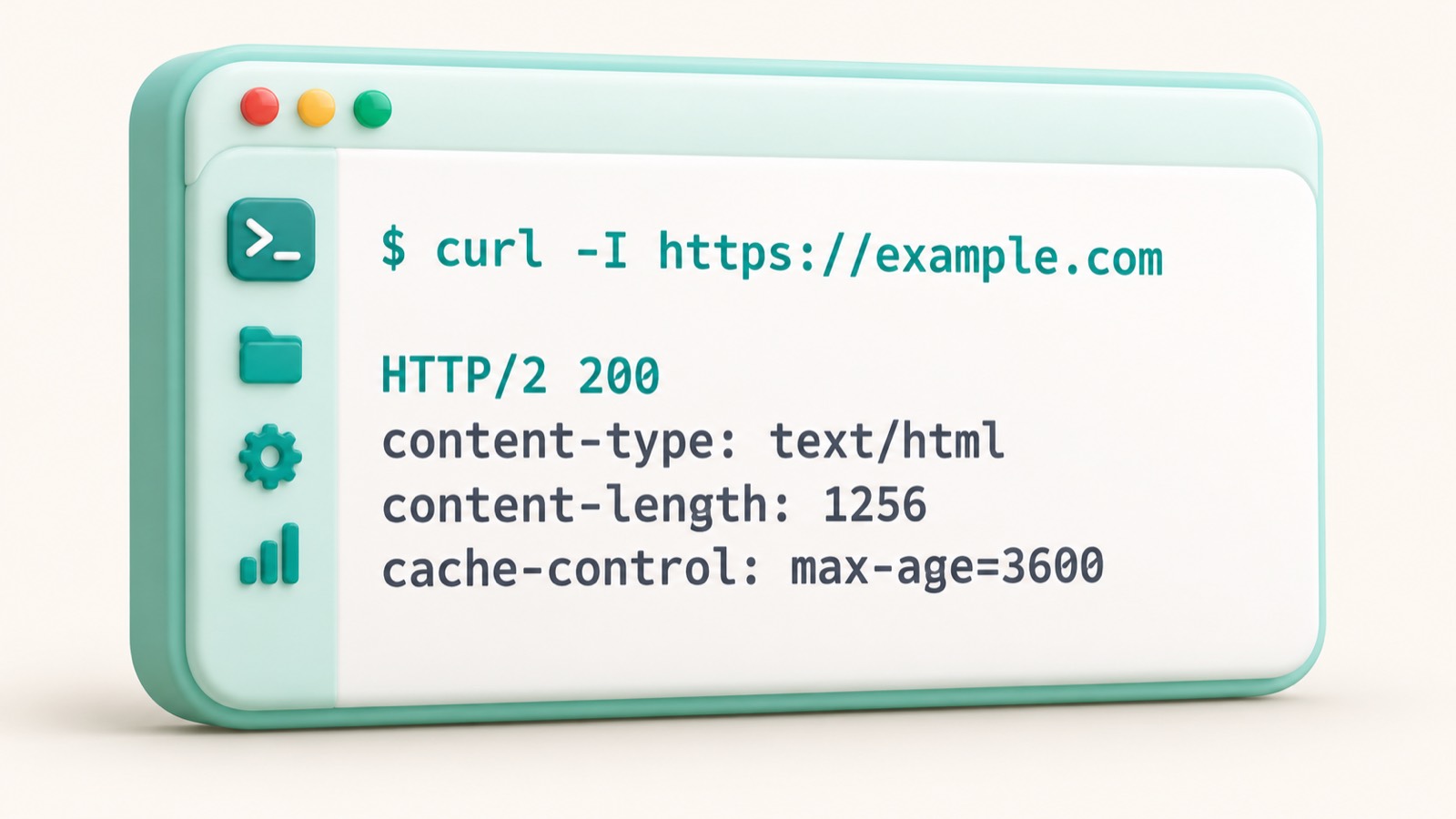Терминал с командой curl -I и ответом сервера HTTP 200